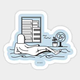 Hot day Sticker